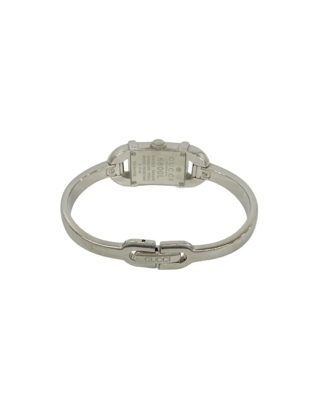 Gucci Bangle Watch Stainless Steel Quartz Wrist Silver